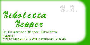 nikoletta nepper business card